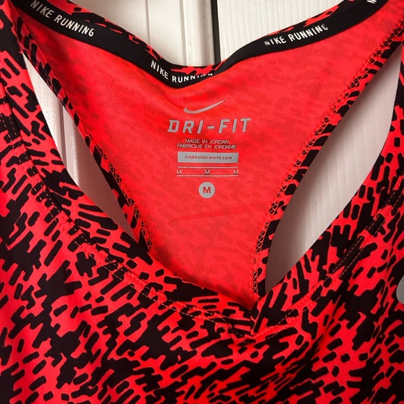 Nike Dri-Fit Miler Racerback Running Tank Top Infrared Black - Picture 8 of 8